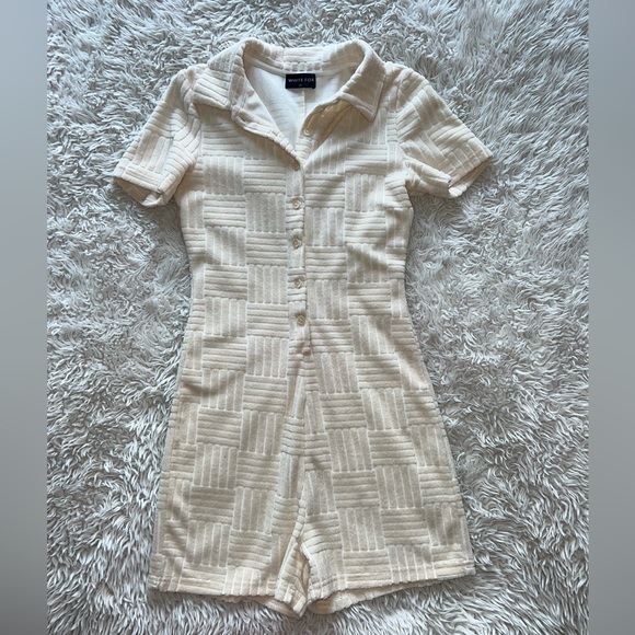 White Fox Cream Playsuit - Picture 2 of 8
